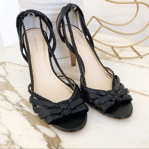 Tahari Courtney Braided Leather Heels